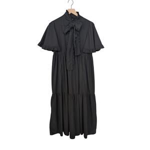 Sister Jane Heron Bow Midi Dress XS Black